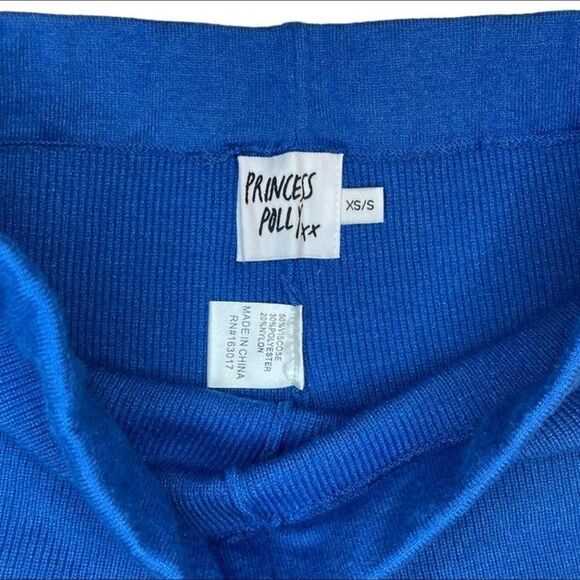 Princess Polly Rorie blue knit micro shorts - Picture 3 of 5